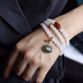 wholesale DIY Natural Hetian White Jade 6mm Multi-Strand Bracelet, Original White Jade Beaded Bracelet, Supports Re-inspection-0-2