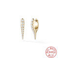 wholesale S925 Sterling Silver Punk Style Spike Studded with Crystals and Pearl Ear Cuff Earrings for Women-0-12