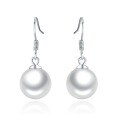 wholesale S925 silver shell pearl ear hooks, stylish and elegant, fresh and sweet ear accessories, perfect as a birthday gift for female friends-0-4