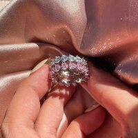 wholesale 925 Sterling Silver Cross-Border Hit Love Pave Diamond Ring for Women, High-Carbon Diamond Stackable Ring Band, Ins Style Sweet Heart-Shaped-White MM120008>9