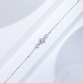 wholesale S925 Sterling Silver Four-Leaf Clover Bracelet for Women, Small Exclusive Design with Zirconia Floral Accents, Cross-Border New Accessory-0-1
