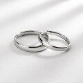 wholesale S925 Sterling Silver Light Surface Couple Ring Korean Version Minimalist Unisex Band Elegant Jewelry J9721-0-1