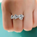 wholesale 925 Silver Heart-shaped Diamond Three-Life Stone Engagement Ring for Women, Proposal Ring, Fashion Wedding Band, Zhuozhifan Jewelry New Collection-0-2