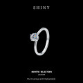 S925 Silver Adjustable Moissanite Four-Prong Ring, Live Sale Wholesale-0-4