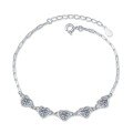 S925 Sterling Silver Moissanite Bracelet with Heart Design-0-3