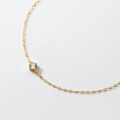 wholesale 925 Sterling Silver Minimalist Slim Gold-Plated Single Diamond Bracelet, High-End Sense Internet Famous Live Streaming Women's Hand Accessory S6272-0-3