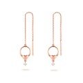 wholesale 18K Rose Gold & 9K Gold Moissanite Diamond Line Earrings for Women, Stylish Commuter Fashion, Ins Style Direct from Manufacturer-0-4