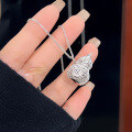 wholesale S925 Sterling Silver Ethnic Chinese Style Hollow Auspicious Fu Gourd Pendant Necklace for Women, Auspicious and Prosperous New Chinese-style Collarbone Chain-0-6