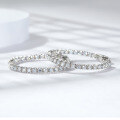 wholesale S925 Sterling Silver New European and American Hoop Earrings for Women with High-End Moissanite Studs-0-4