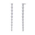 wholesale S925 sterling silver new wedding earrings for women with zirconia pave design, pear-shaped fringe, and stylish women's earrings in stock-0-4