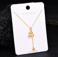 Sterling Silver Gilded Diamond-Cross Pikaxiou Pendant Necklace-0-22
