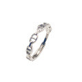 wholesale S925 Sterling Silver Maker's Pig Nose Chain Ring for Women, Ins Small and Unique Adjustable Open Index Finger Ring-0-4