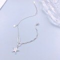 wholesale S925 Sterling Silver Geometric Five-Pointed Star Bracelet, Ins Style, Personalized Design, Versatile Daily Wear Women's Best Friend Jewelry-0-3