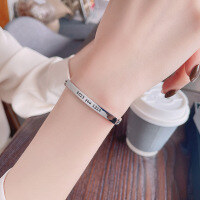 wholesale S925 Sterling Silver Tidal Sheng Couple's 8023 You 1314 Bracelet with Chain Link Korean Version Valentine's Day Gift Jewelry-147S/women's model about 5.5g 925 silver