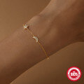 wholesale S925 Sterling Silver Star Moon Diamond Bracelet, Light Luxury, Versatile, Ins Fashion Jewelry-0-1