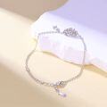 wholesale S925 Sterling Silver Leaf Drop Bracelet, High-End Fashion, Luxury Brand-Inspired Silver Jewelry-0-1