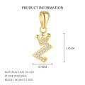 wholesale S925 Sterling Silver, Fashionable And Luxurious Crown Design With Zircon, Diy 26 English Letter Pendant Necklace, Versatile For European And American Styles-0-30