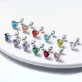 wholesale S925 Sterling Silver December Birthstone Earrings, Heart-shaped Zircon Cross-border Best Seller-0-4