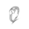 wholesale S925 sterling silver geometric star and moon ring, small batch design, multiple styles, adjustable open ring, one size fits all-0-14