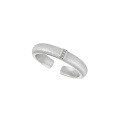 wholesale S925 Sterling Silver Brushed Matte Minimalist Ring, Small Batch Original Design, Unique High-End Adjustable Open Band-0-7