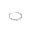 wholesale S925 Sterling Silver 537 Korean Version Minimalist Ins Niche Design Simple High-end Open Adjustable Thin Ring for Women-0-5