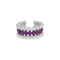 wholesale S925 Sterling Silver Small and Minimalist Multi-layer Bead Resin Drop Ear Cuffs for Women, Unique and Niche-0-5