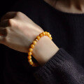 wholesale Vintage European Baltic amber antique floral honey wax natural single-strand bracelet for women-0-3