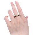 wholesale S925 Sterling Silver Vintage-Style Plain Band Black Onyx Ring Retro Minimalist Ring Loop-0-4