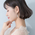 wholesale S925 silver Korean-style fashion minimalist leaf ear cuff trendy elegant earrings for women G0499-0-3