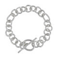 wholesale S925 Sterling Silver 100 Korean Version Ins Minimalist Style Niche Geometric Chain OT Clasp Bracelet for Women-0-4