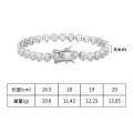 wholesale Stainless steel minimalist and luxurious square geometric clasp bracelet with diamond accents, European and American fashion, versatile and elegant women's accessory-0-17