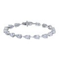 wholesale S925 Silver New Style 5*8 Full Diamond Pear Bracelet, Fashionable and Elegant, Influencer Style-0-4