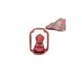 wholesale Metal material high-content cinnabar pendant split natural purple gold sand lotus small Buddha car hanging DIY tassel bag charm collectible accessory-0-4