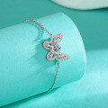 wholesale S925 Sterling Silver Moissanite Butterfly Intricate Craftsmanship Premium Edition Bracelet Cross-Border Hot-Selling Jewelry High-End Gift for Best Friend-0-2