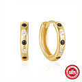 wholesale S925 Sterling Silver classic daily wear diamond-encrusted hoop ear cuff earrings,-0-5