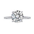 wholesale 925 Silver ZHUO ZHI FAN Jewelry New 8mm Round Ring for Women Full Diamond Micro Pave Cross-Border Drop Shipping-0-4