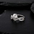 925 Sterling Silver Moissanite Ring Japanese High-Value Design-0-5