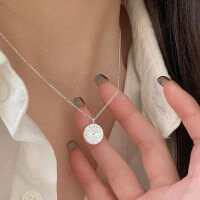 wholesale S925 Sterling Silver Persistent Evil Eye Necklace for Women, New Arrival Popular Niche Design High-End Sense Collarbone Chain-Bright silver-pure silver
