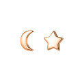 wholesale S925 Sterling Silver Nalan Ear Studs for Women, Korean Style Fashion Minimalist Fresh Asymmetric Star Moon Spiral Earrings G5180-0-4
