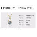 S925 Sterling Silver D Color Moissanite Teardrop Pendant Necklace-0-17