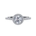 wholesale S925 Silver 1-carat High Carbon Diamond Exquisite Full Diamond Micro-set Ring, European and American Cross-border New Style 2023-0-4