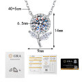 S925 Silver Cherry Moissanite Pendant Necklace-0-5