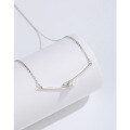 wholesale S925 Sterling Silver Freshwater Pearl Necklace for Women, Small and Unique Design with Chopstick Pendant, Light Luxury and Versatile Collarbone Chain-0-0
