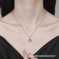 S925 Silver Moissanite Four-Leaf Clover Pendant Necklace-0-2
