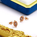wholesale S925 silver new trendy Korean elegant rose gold earrings retro blue topaz earrings hypoallergenic for women-0-0
