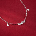 wholesale S925 Sterling Silver Fresh and Sweet Ins Style Niche Design Exquisite Ice Crush Gourd Anklet S7974-0-4