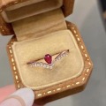 wholesale S925 Sterling Silver with 18K Gold Plated, Red Deer-Inspired Ins Style Crown Design Ring, Exquisitely Crafted for a Luxurious, Romantic, and Fashionable Appeal-0-1