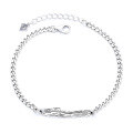 wholesale S925 sterling silver vintage distressed rustic branch texture bracelet creative trendy versatile women's hand accessory-0-4