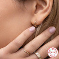 wholesale S925 Sterling Silver Classic Colorful Diamond-Encrusted Hoop Ear Clasp Earrings, a popular。-0-2