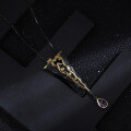 wholesale 925 Silver Designer High-End Gemstone Pendant, Italian Craftsmanship Vintage Amethyst Necklace Pendant-0-3